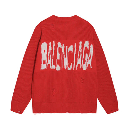 Distressed Crewneck Sweater