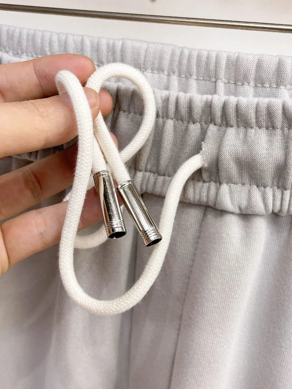 Simple Embossed   Straight‑fit Pants