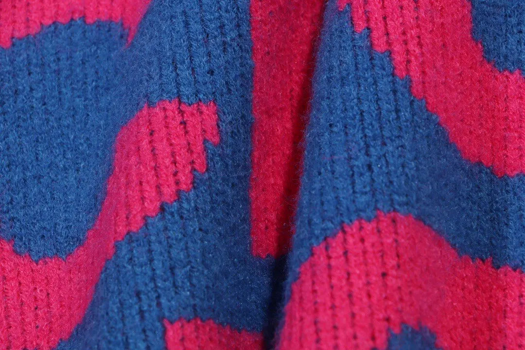 Letter Print Jacquard Sweater