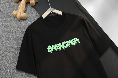 Graffiti Drip Letter Print T‑Shirt