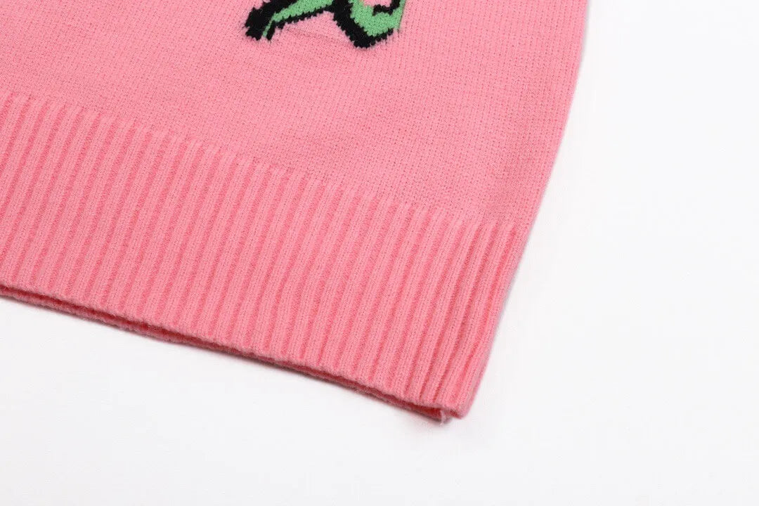 Side Graphic Knit Sweater