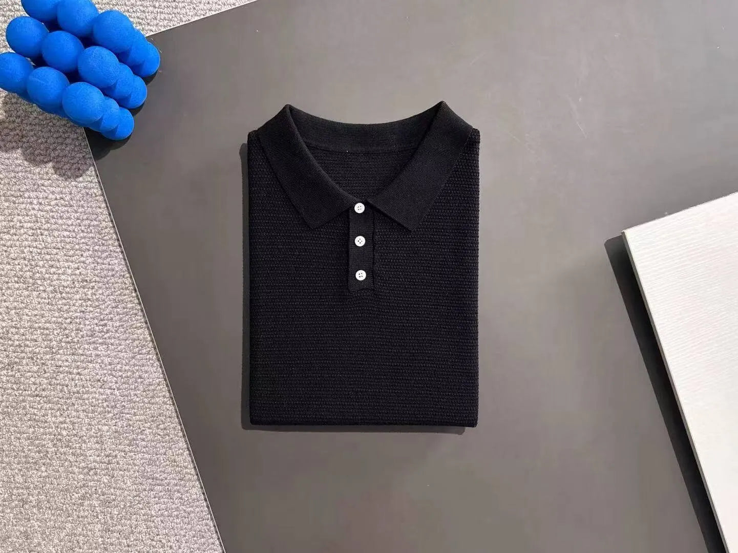 Horse Embroidery Collared Polo Shirt