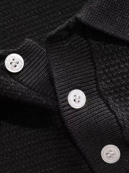 Horse Embroidery Collared Polo Shirt