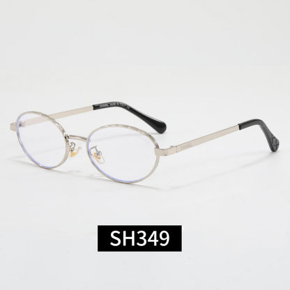 Slim Metal Oval Vintage Sunglasses