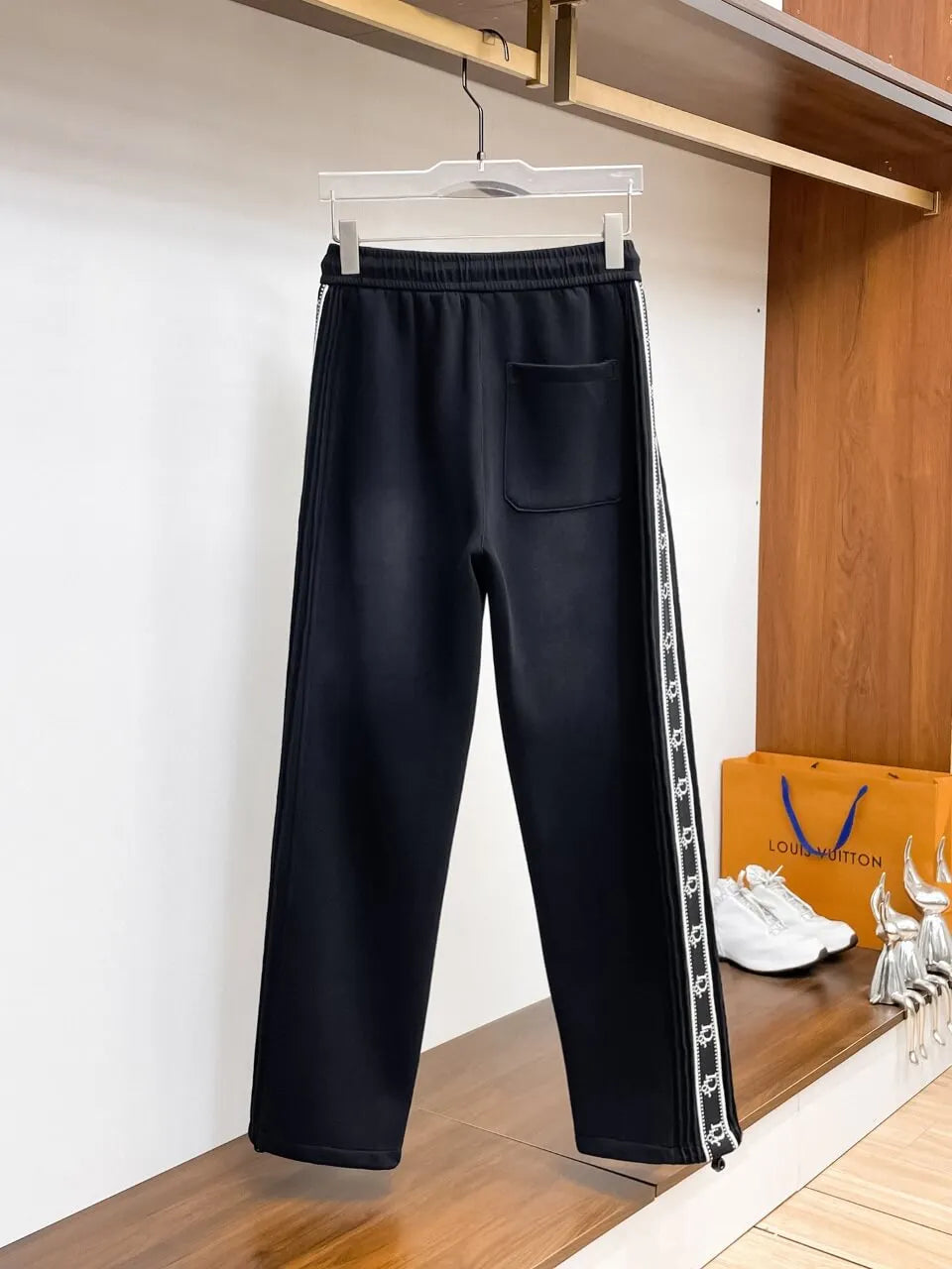 Side Jacquard Tape Straight‑Fit Pants