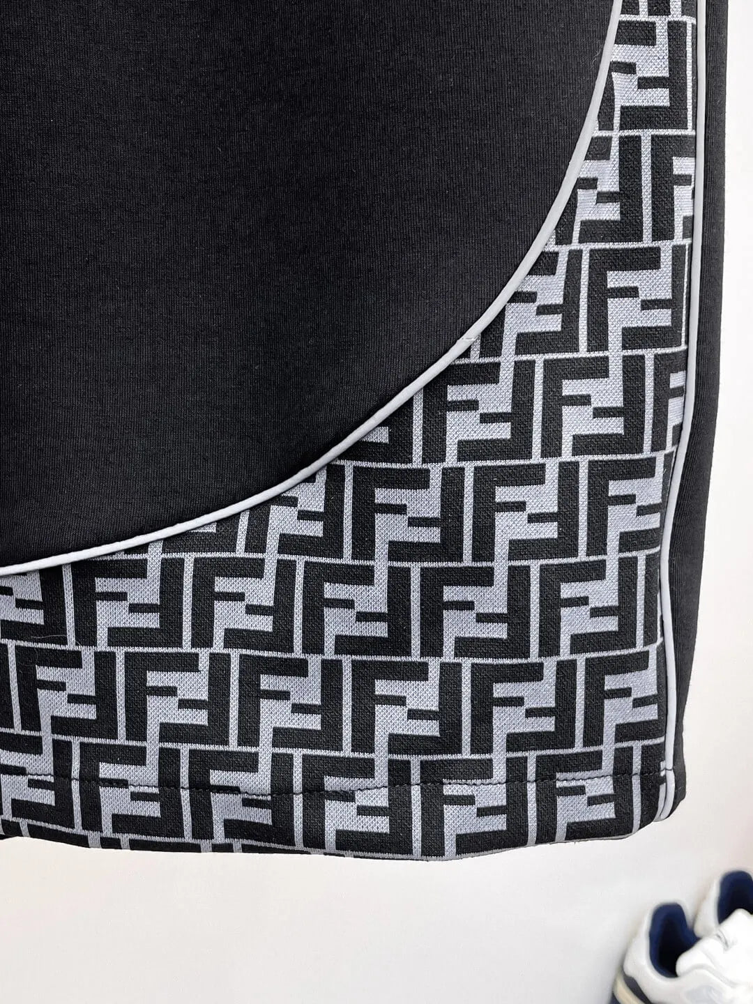 Spliced Monogram Patch Casual Shorts