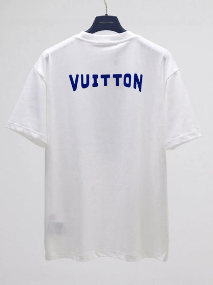 Blue Letter Print T-Shirt