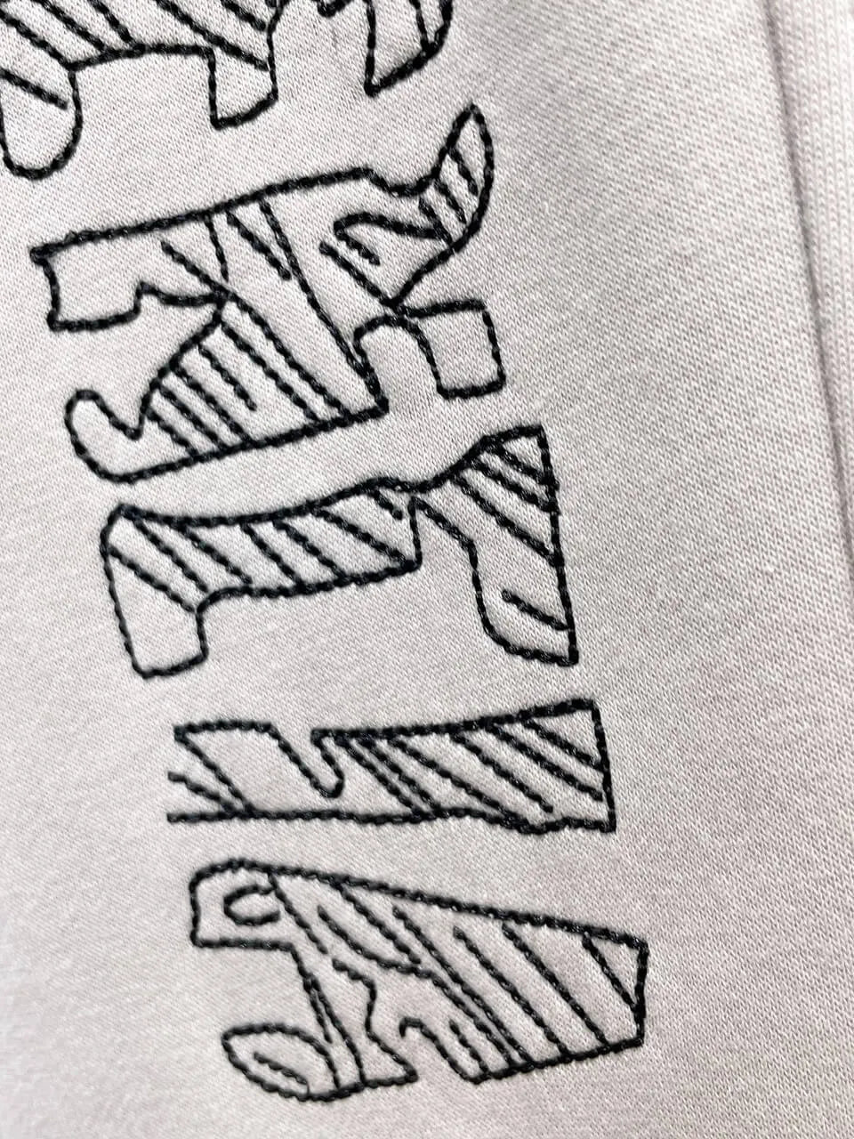 Vertical Graffiti Letter Printed Pants