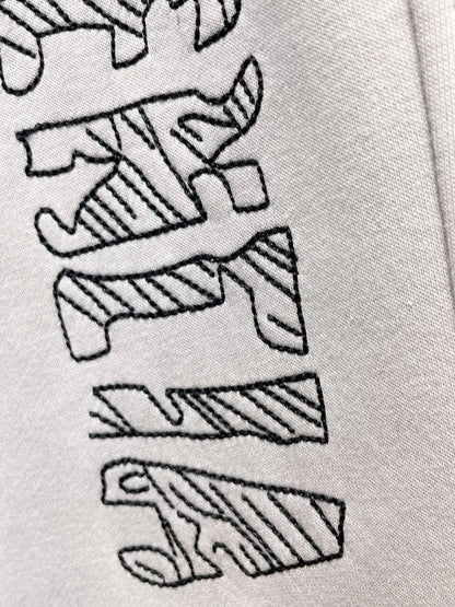 Vertical Graffiti Letter Printed Pants