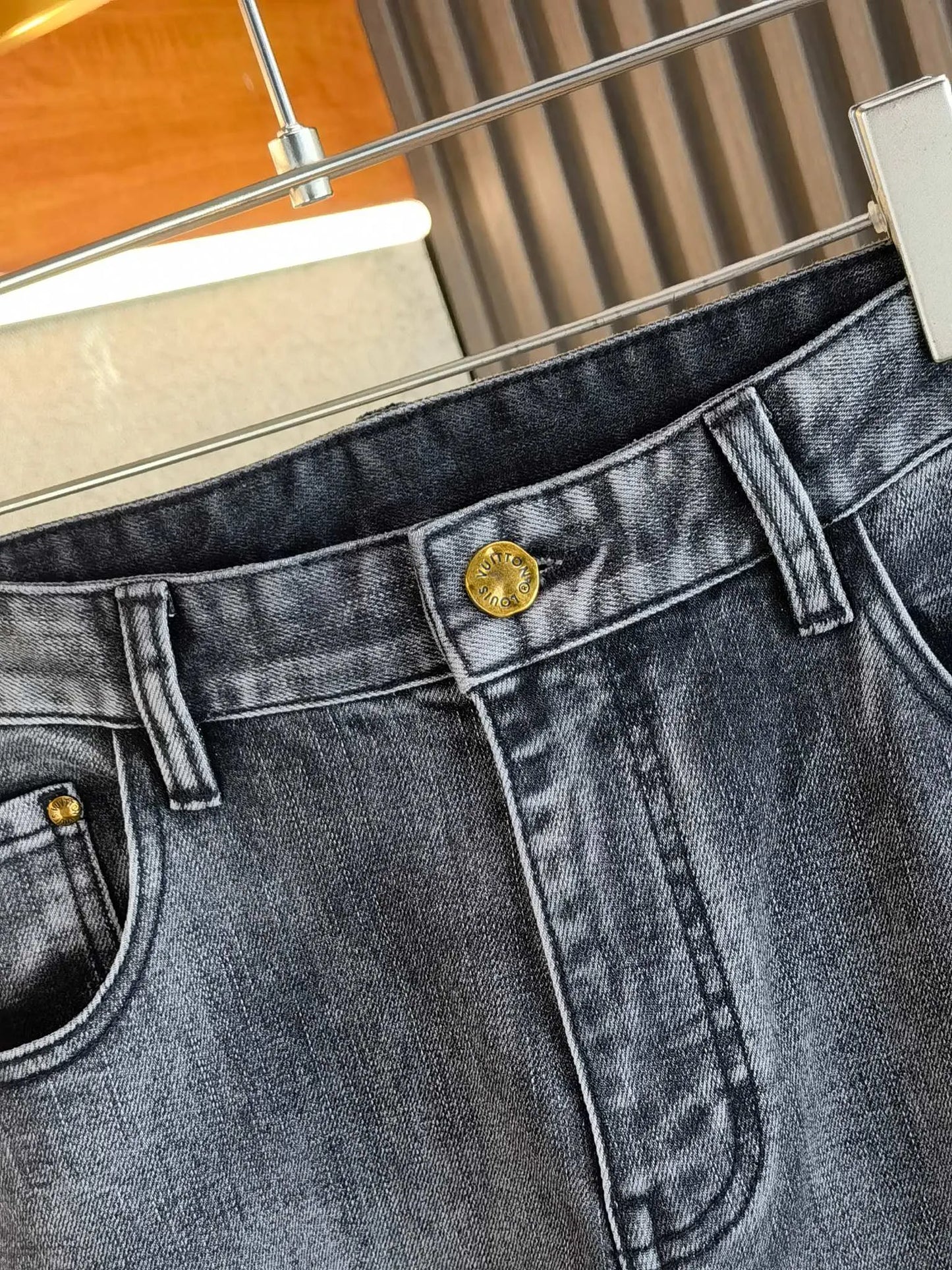 Checkerboard Brown Print Jeans