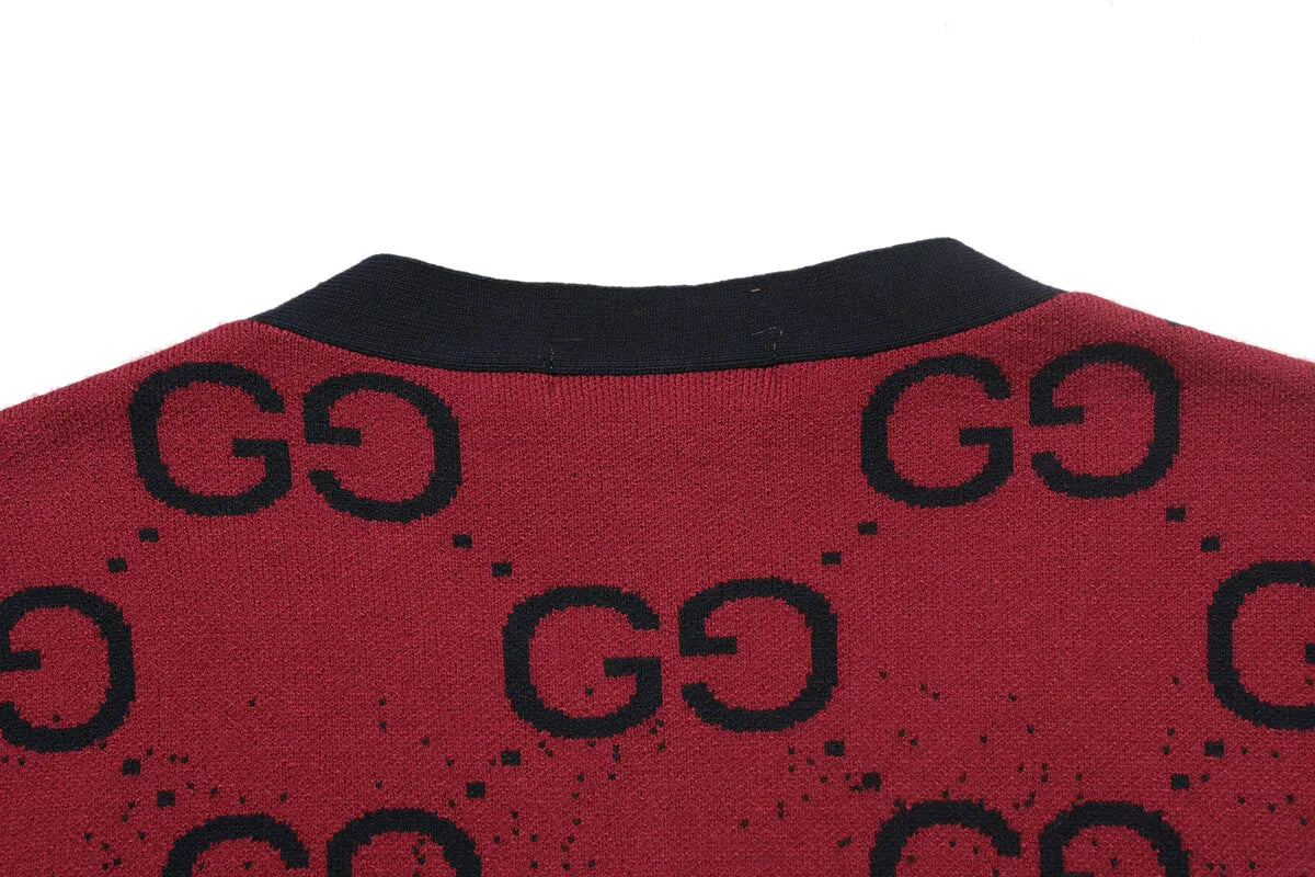 Gradient  V-Neck Knit Cardigan