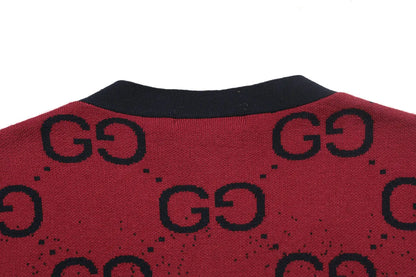 Gradient  V-Neck Knit Cardigan